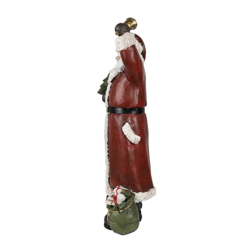 Clayre & Eef Figurine Santa Claus 22x15x51 cm Red Polyresin