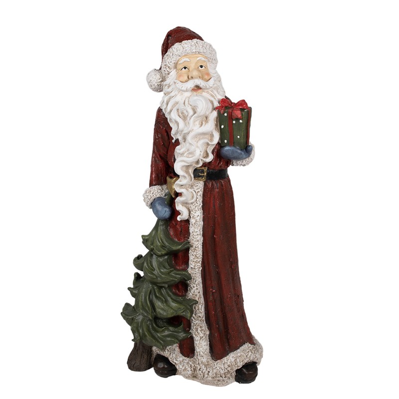 Clayre & Eef Figurine Santa Claus 45x33x104 cm Red Polyresin
