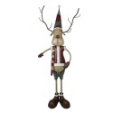 Clayre & Eef Decorative Figurine Deer 60x34x159 cm Red Iron