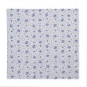 Clayre & Eef Servietten Baumwolle 6er Set 40x40 cm Weiß Blau Quadrat Rosen
