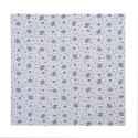 Clayre & Eef Napkins Cotton Set of 6 40x40 cm White Blue Square Roses