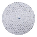 Clayre & Eef Asciugamani da cucina Ø 80 cm Bianco Blu  Cotone Rotondo Rose