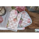 Clayre & Eef Tischsets 6er Set 48x33 cm Blau Rosa Baumwolle Hortensie