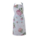 Clayre & Eef Kitchen Apron 70x85 cm Blue Pink Cotton Hydrangea