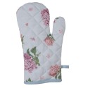 Clayre & Eef Ovenwant  18x30 cm Blauw Roze Katoen Hortensia