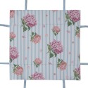 Clayre & Eef Cestino del pane 35x35x8 cm Blu Rosa  Cotone Ortensia