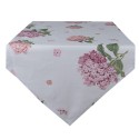 Clayre & Eef Chemin de table 50x160 cm Bleu Rose Coton Rectangle Hortensia