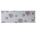 Clayre & Eef Tafelloper  50x140 cm Blauw Roze Katoen Rechthoek Hortensia