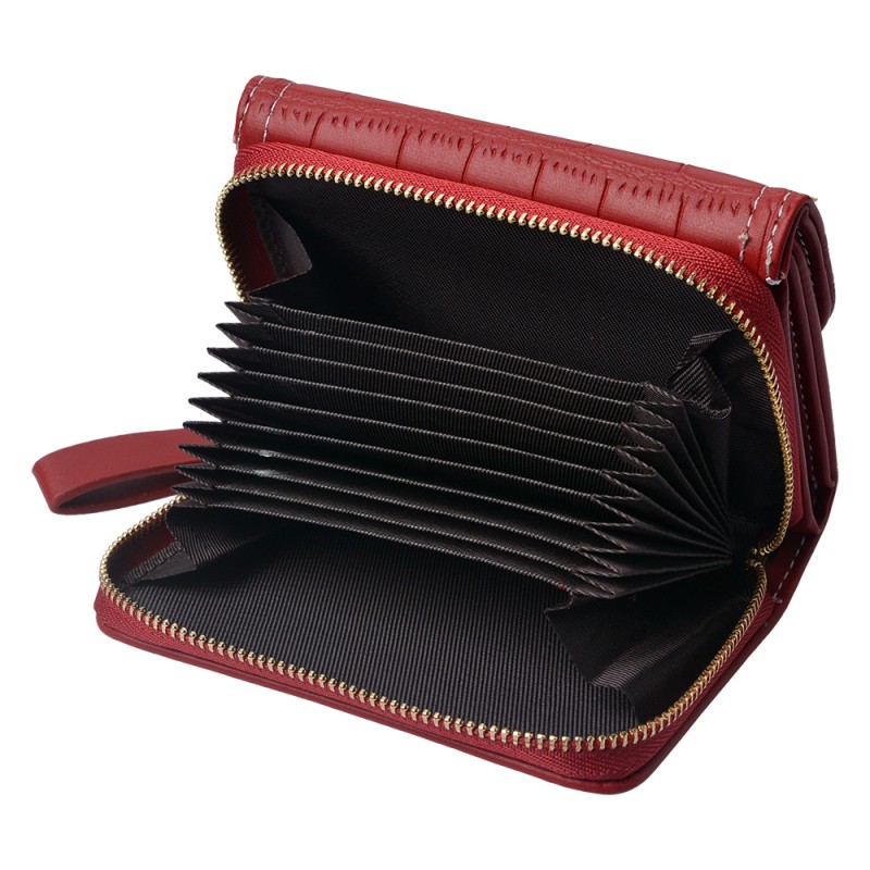 Juleeze Brieftasche 11x9 cm Rot Kunstleder Rechteck