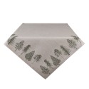 Clayre & Eef Tablecloth 150x250 cm Beige Green Cotton Rectangle Pine Trees