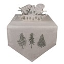 Clayre & Eef Manique de four 18x30 cm Beige Vert Coton Sapins