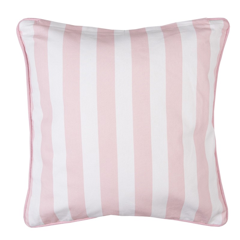 Clayre & Eef Chair Cushion Cover 40x40 cm Pink Cotton Roses