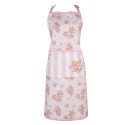 Clayre & Eef Kitchen Apron 70x85 cm Pink Cotton Roses