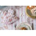 Clayre & Eef Tablier de cuisine 70x85 cm Rose Coton Roses