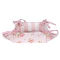 Clayre & Eef Bread Basket 35x35x8 cm Pink Cotton Roses