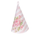 Clayre & Eef Tea Towel  Ø 80 cm Pink Cotton Round Roses