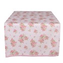 Clayre & Eef Table Runner 50x140 cm Pink Cotton Rectangle Roses