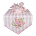 Clayre & Eef Table Runner 50x160 cm Pink Cotton Rectangle Roses