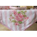 Clayre & Eef Chemin de table 50x160 cm Rose Coton Rectangle Roses