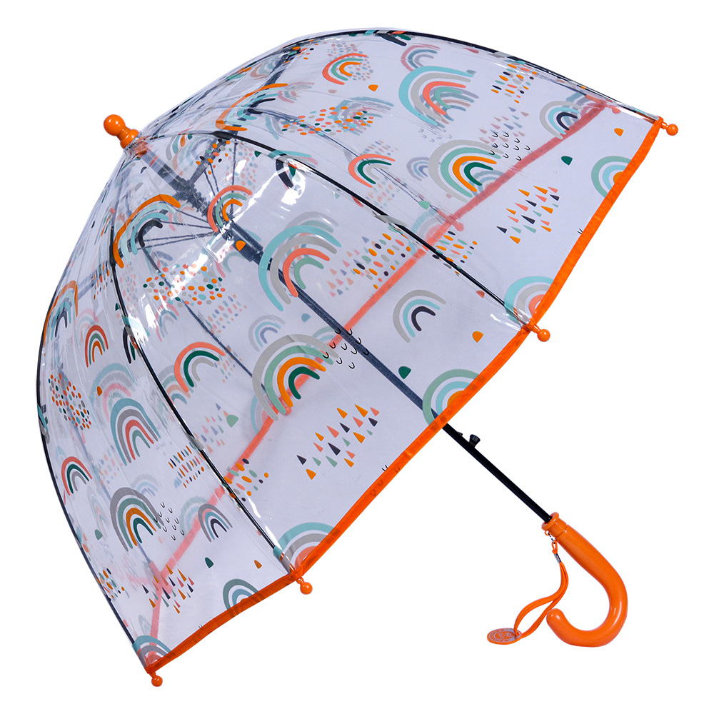 Juleeze KinderparapluØ 65x65 cm Transparant Kunststof Regenboog afbeelding