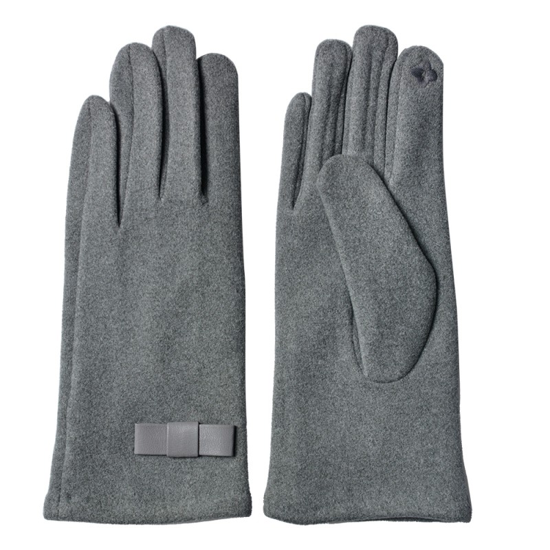 Juleeze Winterhandschuhe 8x24 cm Grau Baumwolle Polyester