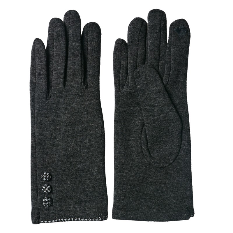 Juleeze Winter Gloves 8x24 cm Grey Cotton Polyester