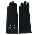 Juleeze Handschoenen Winter  8x24 cm Zwart Katoen Polyester