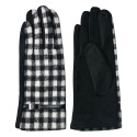 Juleeze Handschoenen Winter  9x24 cm Zwart Polyester Ruit