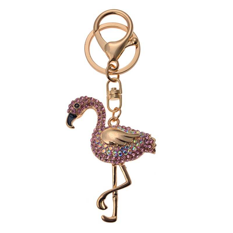 Juleeze Keychain Flamingo Pink Metal