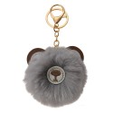 Juleeze Porte-clés pompon Gris Peluche Ours