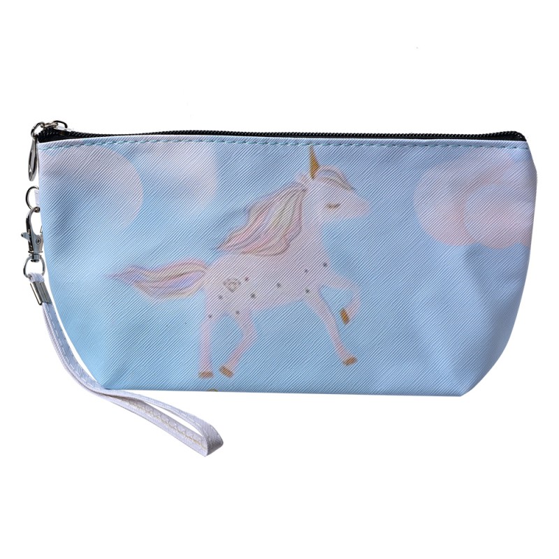 Juleeze Trousse de toilette pour femmes 23x13 cm Bleu Synthétique Rectangle Licorne