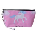 Juleeze Damenkulturtasche 23x13 cm Rosa Synthetisch Rechteck Einhorn