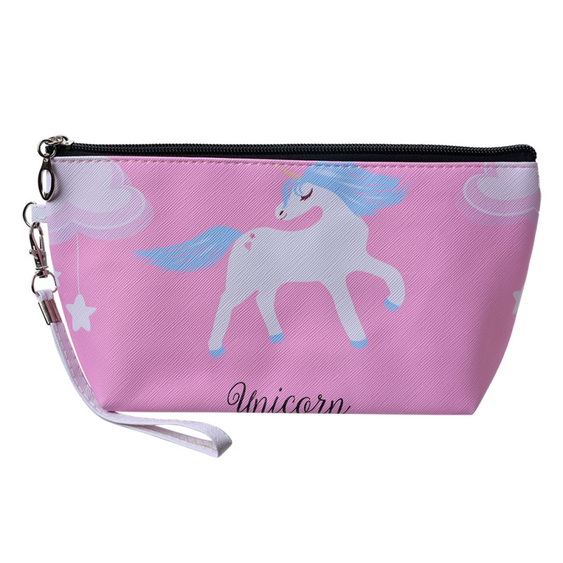 Juleeze Trousse de toilette pour femmes 23x13 cm Rose Synthétique Rectangle Licorne