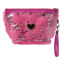 Juleeze Ladies' Toiletry Bag Heart 23x13 cm Pink Synthetic Rectangle