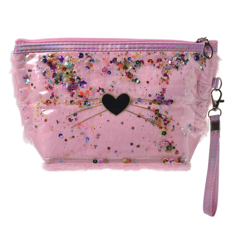 Juleeze Ladies' Toiletry Bag Heart 23x13 cm Pink Synthetic Rectangle