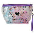 Juleeze Damenkulturtasche Herz 23x13 cm Violett Synthetisch Rechteck