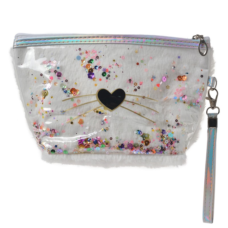 Juleeze Ladies' Toiletry Bag Heart 23x13 cm White Synthetic Rectangle