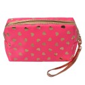 Juleeze Pochette da donna 18x10 cm Rosa Sintetico Rettangolo Cuoricini