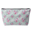 Juleeze Trousse de toilette pour femmes 26x6x16 cm Vert Rose Synthétique Rectangle Roses