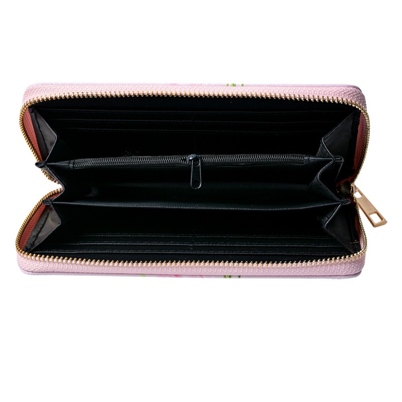 Juleeze Brieftasche 10x19 cm Rosa Kunststoff Rechteck Blumen