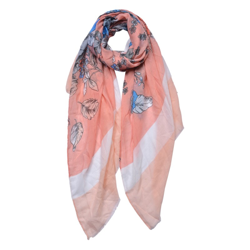 Juleeze Printed Scarf 85x180 cm Pink Flowers