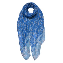 Juleeze Printed Scarf 85x180 cm Blue