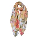 Juleeze Sciarpa donna stampata 85x180 cm Giallo Fiori