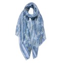 Juleeze Printed Scarf 70x180 cm Blue Flowers