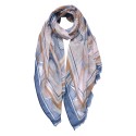 Juleeze Sjaal Dames Print  70x180 cm Beige Blauw