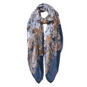 Juleeze Printed Scarf 90x180 cm Blue