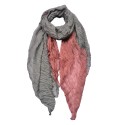 Juleeze Solid Colour Scarf 90x180 cm Pink Grey