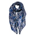 Juleeze Sjaal Dames Print  90x180 cm Blauw Bloemen