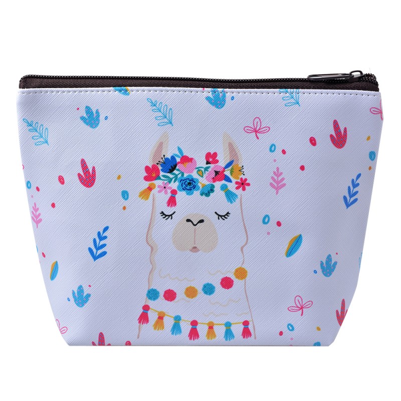 Juleeze Ladies' Toiletry Bag 22x15 cm White Synthetic Llama