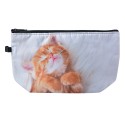 Juleeze Damenkulturtasche 22x13x18 cm Grau Synthetisch Katze